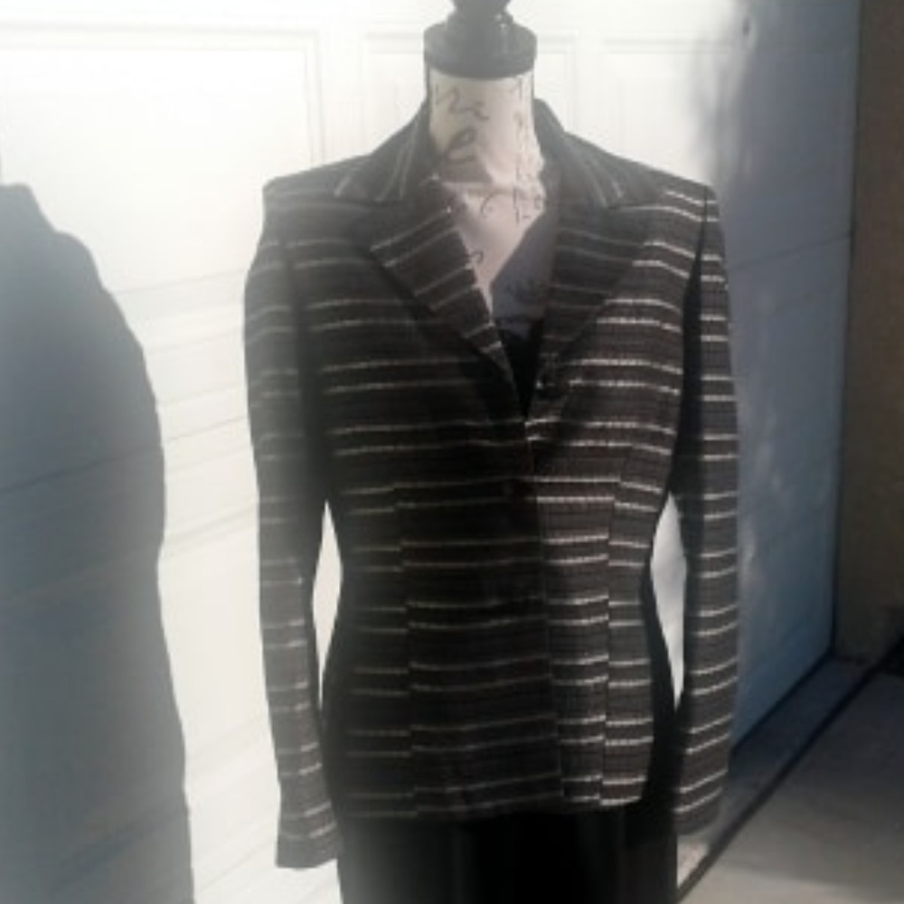 Euc Patchwork Ribbon Jacket/Blazer Size 8 - image 4